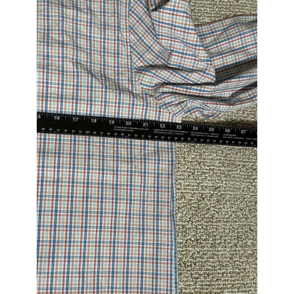 Original Penguin Button Up Mens 17 36/37 Plaid Slim Fit Cotton 90704 - Picture 6 of 9
